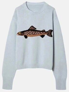 Baby Blue Gone Fishing Sweater